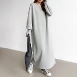 ボリュームスリーブワンピース ロングワンピース 指穴付き | COCOMOMO | 詳細画像4 