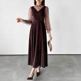 大人可愛いを上品に。ベロアパーティードレス ベロアワンピース 結婚式 | COCOMOMO | 詳細画像17 