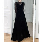 大人可愛いを上品に。ベロアパーティードレス ベロアワンピース 結婚式 | COCOMOMO | 詳細画像2 