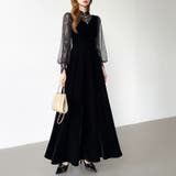 大人可愛いを上品に。ベロアパーティードレス ベロアワンピース 結婚式 | COCOMOMO | 詳細画像4 