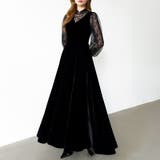 大人可愛いを上品に。ベロアパーティードレス ベロアワンピース 結婚式 | COCOMOMO | 詳細画像7 