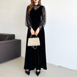 大人可愛いを上品に。ベロアパーティードレス ベロアワンピース 結婚式 | COCOMOMO | 詳細画像12 