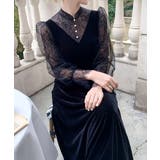 大人可愛いを上品に。ベロアパーティードレス ベロアワンピース 結婚式 | COCOMOMO | 詳細画像4 