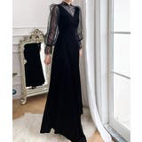 大人可愛いを上品に。ベロアパーティードレス ベロアワンピース 結婚式 | COCOMOMO | 詳細画像6 