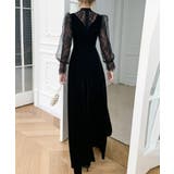 大人可愛いを上品に。ベロアパーティードレス ベロアワンピース 結婚式 | COCOMOMO | 詳細画像8 