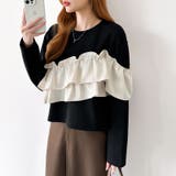 フリルドッキングトップス フリルトップス カットソー | COCOMOMO | 詳細画像14