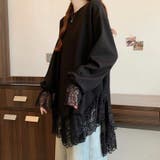 レース切り替えチュニックトップス レーストップス オーバーサイズ | COCOMOMO | 詳細画像12