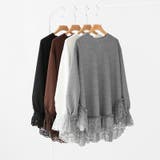 レース切り替えチュニックトップス レーストップス オーバーサイズ | COCOMOMO | 詳細画像16