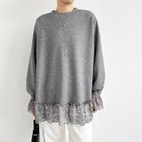 レース切り替えチュニックトップス レーストップス オーバーサイズ | COCOMOMO | 詳細画像13