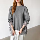 レース切り替えチュニックトップス レーストップス オーバーサイズ | COCOMOMO | 詳細画像15 