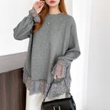 レース切り替えチュニックトップス レーストップス オーバーサイズ | COCOMOMO | 詳細画像18 