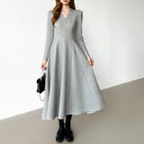 一目で美人。美ラインフレアワンピ vネックワンピース フレアワンピース | COCOMOMO | 詳細画像12 