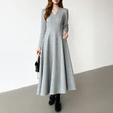 一目で美人。美ラインフレアワンピ vネックワンピース フレアワンピース | COCOMOMO | 詳細画像14 