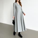 一目で美人。美ラインフレアワンピ vネックワンピース フレアワンピース | COCOMOMO | 詳細画像15 