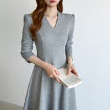 一目で美人。美ラインフレアワンピ vネックワンピース フレアワンピース | COCOMOMO | 詳細画像20 