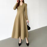 一目で美人。美ラインフレアワンピ vネックワンピース フレアワンピース | COCOMOMO | 詳細画像21 