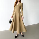 一目で美人。美ラインフレアワンピ vネックワンピース フレアワンピース | COCOMOMO | 詳細画像24 