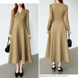 一目で美人。美ラインフレアワンピ vネックワンピース フレアワンピース | COCOMOMO | 詳細画像27 