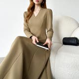 一目で美人。美ラインフレアワンピ vネックワンピース フレアワンピース | COCOMOMO | 詳細画像28 