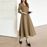 一目で美人。美ラインフレアワンピ vネックワンピース フレアワンピース | COCOMOMO | 詳細画像29 