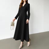 一目で美人。美ラインフレアワンピ vネックワンピース フレアワンピース | COCOMOMO | 詳細画像32 