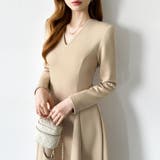 一目で美人。美ラインフレアワンピ vネックワンピース フレアワンピース | COCOMOMO | 詳細画像7 