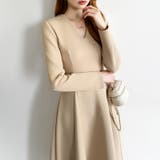 一目で美人。美ラインフレアワンピ vネックワンピース フレアワンピース | COCOMOMO | 詳細画像9 