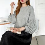 カジュアルに、ほんのりフェミニン。パールギャザースウェットトップス トレーナー | COCOMOMO | 詳細画像11