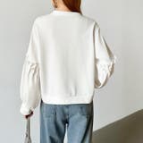 カジュアルに、ほんのりフェミニン。パールギャザースウェットトップス トレーナー | COCOMOMO | 詳細画像16