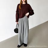 カジュアルに、ほんのりフェミニン。パールギャザースウェットトップス トレーナー | COCOMOMO | 詳細画像28