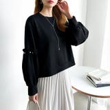 カジュアルに、ほんのりフェミニン。パールギャザースウェットトップス トレーナー | COCOMOMO | 詳細画像39