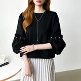 カジュアルに、ほんのりフェミニン。パールギャザースウェットトップス トレーナー | COCOMOMO | 詳細画像40