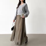 動くたび、表情が変わるチュールスカート ロングスカート スカート | COCOMOMO | 詳細画像31 