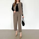 オンオフ寄り添う、ペプラムベストセットアップ ペプラム パンツセットアップ | COCOMOMO | 詳細画像12 