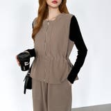 オンオフ寄り添う、ペプラムベストセットアップ ペプラム パンツセットアップ | COCOMOMO | 詳細画像14 