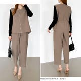 オンオフ寄り添う、ペプラムベストセットアップ ペプラム パンツセットアップ | COCOMOMO | 詳細画像20 