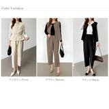 オンオフ寄り添う、ペプラムベストセットアップ ペプラム パンツセットアップ | COCOMOMO | 詳細画像42 