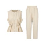 オンオフ寄り添う、ペプラムベストセットアップ ペプラム パンツセットアップ | COCOMOMO | 詳細画像44 