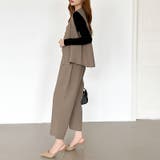 オンオフ寄り添う、ペプラムベストセットアップ ペプラム パンツセットアップ | COCOMOMO | 詳細画像15 