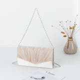 1つで3役、気品漂うサテンプリーツバッグ パーティーバッグ 結婚式 | COCOMOMO | 詳細画像26 