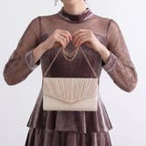 1つで3役、気品漂うサテンプリーツバッグ パーティーバッグ 結婚式 | COCOMOMO | 詳細画像21 