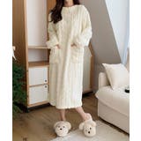 ふわもこ、あったかルームウェア ルームワンピース ルームウェア | COCOMOMO | 詳細画像32 