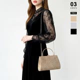 ベージュ | 上品リッチな存在感。2wayプリーツパーティーバッグ パーティーバッグ | COCOMOMO