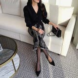 女性らしさを引き立てる、チェックマーメイドスカート チェックスカート | COCOMOMO | 詳細画像16