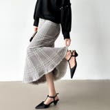 女性らしさを引き立てる、チェックマーメイドスカート チェックスカート | COCOMOMO | 詳細画像2
