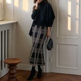 女性らしさを引き立てる、チェックマーメイドスカート チェックスカート | COCOMOMO | 詳細画像21