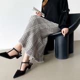 女性らしさを引き立てる、チェックマーメイドスカート チェックスカート | COCOMOMO | 詳細画像4