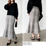 女性らしさを引き立てる、チェックマーメイドスカート チェックスカート | COCOMOMO | 詳細画像6