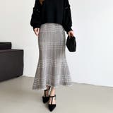 女性らしさを引き立てる、チェックマーメイドスカート チェックスカート | COCOMOMO | 詳細画像8