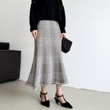 女性らしさを引き立てる、チェックマーメイドスカート チェックスカート | COCOMOMO | 詳細画像9